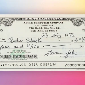 Jobs signed Apple check to RadioShack up for auction with this fascinating connection